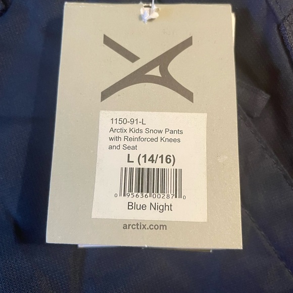 Arctix Kids Dark Blue Heavy Duty  Snow Pants Kids Youth Large 14/16 - Picture 4 of 11